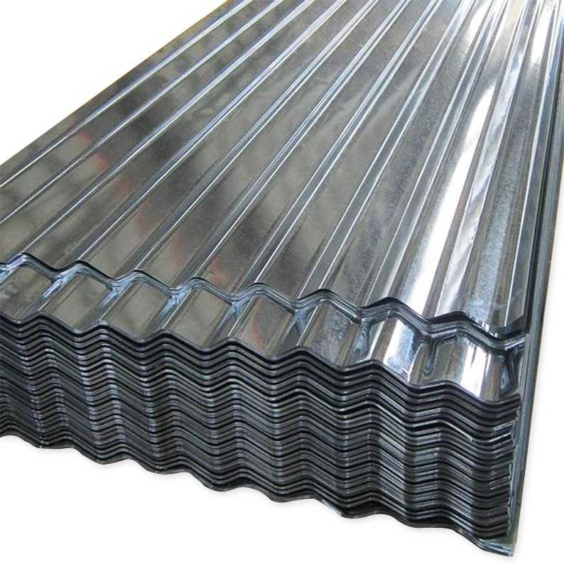 Hoja de acero para techumbre de color corrugado de acero al carbono galvanizado prepintado DX51D