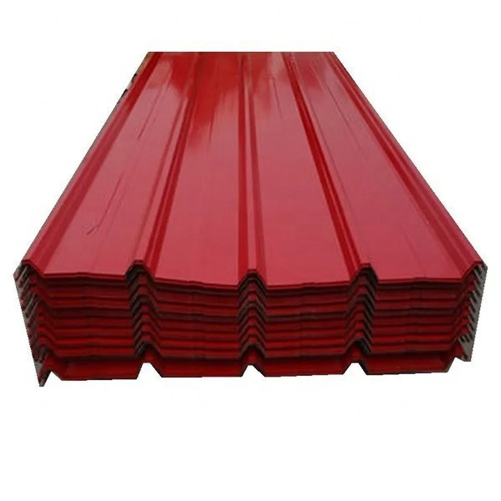 Hoja de acero para techumbre de color corrugado de acero al carbono galvanizado prepintado DX51D